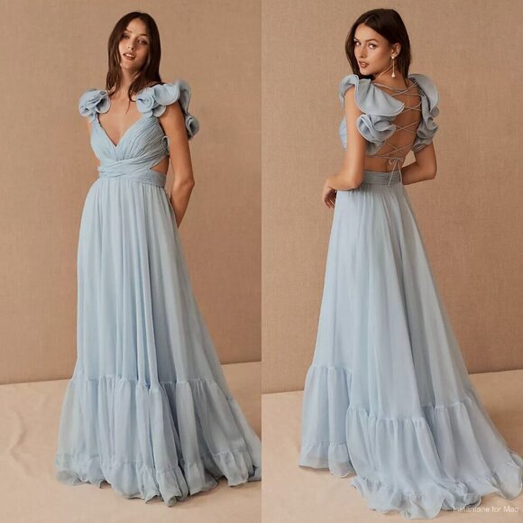 Mac Duggal Dresses & Skirts - Anthropologie BHLND Mac Duggal Indy A-Line Ruffled Dress